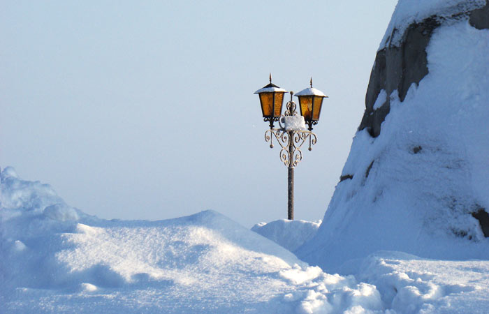 Зимняя пустота: снег и небо. Фото А.Куклина