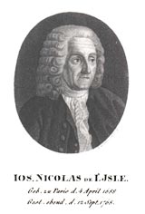 Жозеф Никола Делиль (Joseph-Nicolas De L'Isle) (1688-1768)